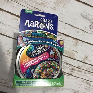 Crazy‎ Aaron’s Thinking Putty Social Butterfly rainbow confetti putty